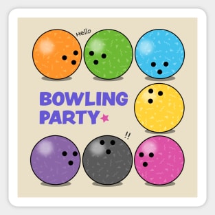 Bowling Party Sticker